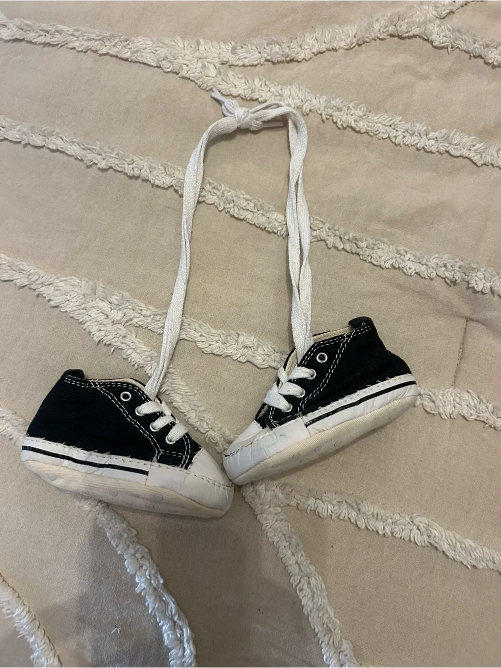 Converse Black & White Canvas Baby Walker Shoes